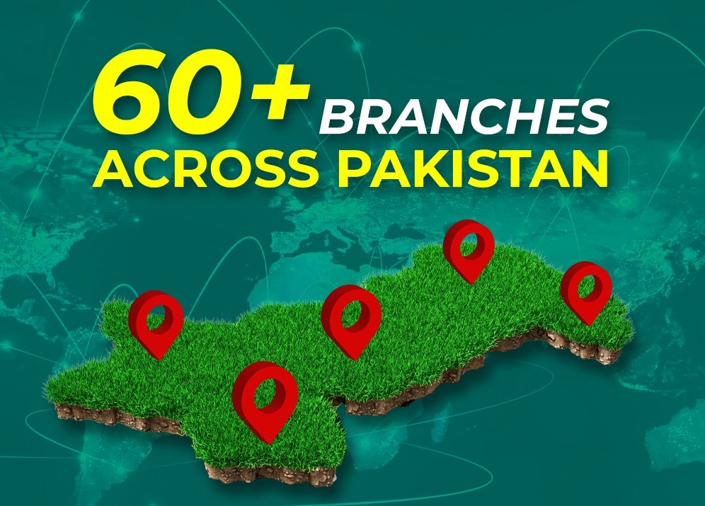 60+ Branches Across Pakistan